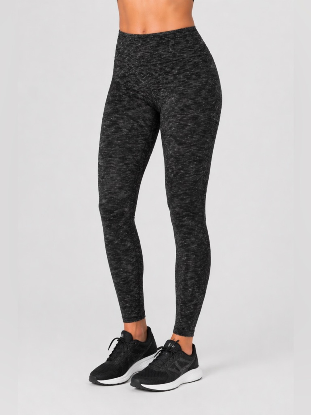 RBX Women’s High Rise Athletic Leggings Size L Black Gray Dye Workout Yoga Pants